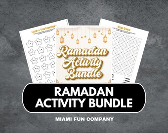 Paquete de actividades imprimibles de Ramadán para niños musulmanes: páginas para colorear, hojas de trabajo y recursos de aprendizaje islámico