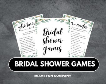 Paquete de juegos imprimibles para despedidas de soltera: divertidas actividades para despedidas de soltera o de pareja