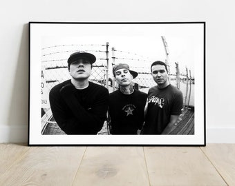 Blink-182 Photo Print- Music Poster- Black And White Photography- Mark Hoppus, Tom DeLonge, Travis Barker- Pop Punk- Enema of the State- 541