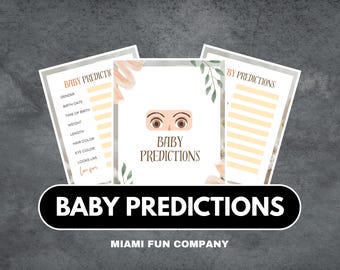 Juego de predicción imprimible para bebés: actividad divertida para baby shower