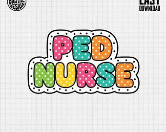 Enfermera pediátrica PNG, descarga digital de lunares, clip art lindo, archivo imprimible para manualidades, regalo de enfermera