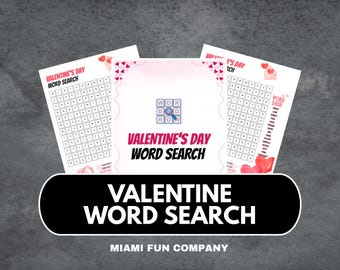 Sopa de letras imprimible de San Valentín: un divertido juego de rompecabezas para niños y aulas.