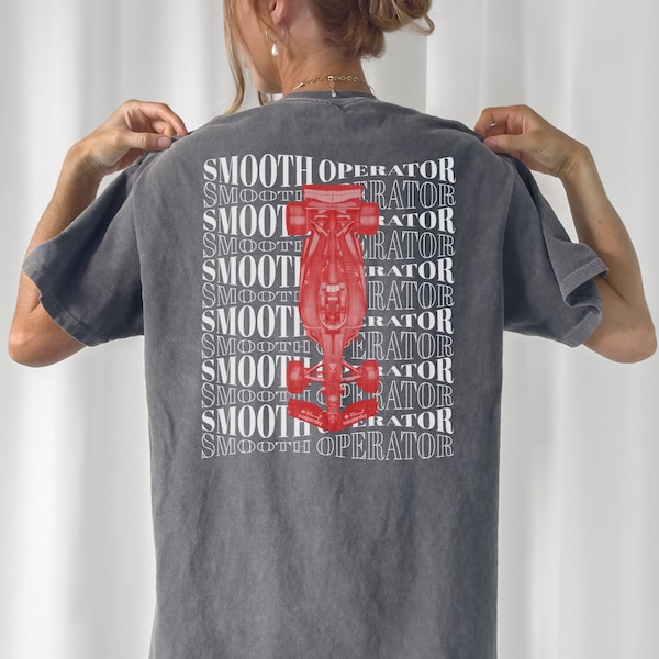 Smooth Operator Comfort Color Unisex Tshirt Formula One Ferrari CS55 Tee Gift f1 2024 Carlos Sainz F1 driver Shirt Inspired Aesthetic Racing