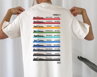 Formel 1 Komfort Farbe Unisex Tshirt Formel 1 2024 Autos Grandprix T-Shirt Geschenk f1 2024 Sonntag F1 Fahrer Shirt Inspiriert Ästhetisches Racing