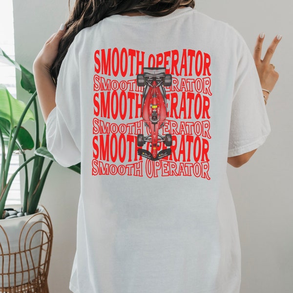 Smooth Operator Formula One Gildan 5000 Tshirt  Unisex F1 Tee Gift Ferrari Carlos Sainz f1 driver Shirt Inspired Aesthetic Racing Clothing