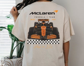 Mclaren 2024 Formula One Gildan 5000 Unisex Tshirt F1 Tee Gift of Lando Norris Oscar Piastri Racing Shirt Inspired Aesthetic Racing Clothing