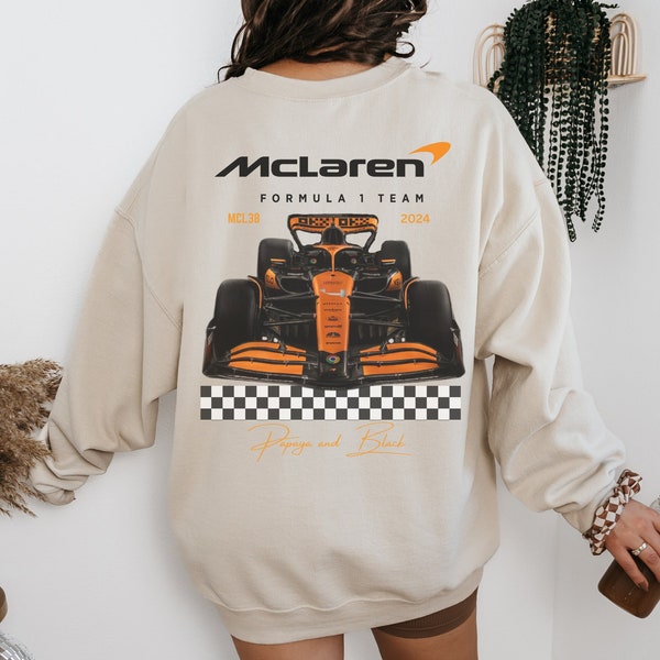 Mclaren 2024 Formula One Crewneck Unisex Sweatshirt Heavy Blend™ Sweatshirt Gift F1 Lando Norris Oscar Piastri F1 Inspired Racing Clothing