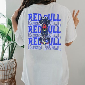 レッドブルレーシングフォーミュラワンTシャツギルダン5000ユニセックスF1 TシャツギフトマックスフェルスタッペンF1ドライバーシャツインスピレーションと美的レーシングウェア