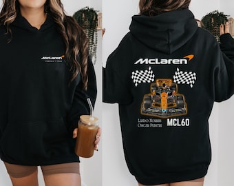 Mclaren Formula One Hoodie Heavy Blend Unisex Sweatshirt F1 Lando Norris and Oscar Piastri Gift F1 driver Inspired Aesthetic Racing Clothing