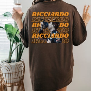 Daniel Ricciardo Formula One Tshirt Gildan 5000 Unisex F1 Tee Gift Mclaren Alpha Tauri DR3 f1 driver Shirt Inspire Aesthetic Racing Clothing