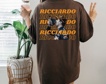 Daniel Ricciardo Formula One Tshirt Gildan 5000 Unisex F1 Tee Gift Mclaren Alpha Tauri DR3 f1 driver Shirt Inspire Aesthetic Racing Clothing