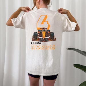 Lando Norris 2025 McLaren Formula One Gildan 5000 Unisex Tshirt F1 Tee Gift of Oscar Piastri LN4 Racing Shirt Inspired Aesthetic Clothing
