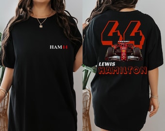 Lewis Hamilton 2025 Ferrari Formula One Gildan 5000 Unisex Tshirt F1 Tee Gift of Charles Leclerc Racing Shirt Inspired Aesthetic Clothing