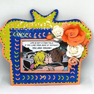 Life Isn’t a Fairy Tale Nicho Shadowbox Shrine, Pop Art, Mexican Folk Art, Comic Art, Nicho Art, Funny Gift, Maximalism, Friend Gift