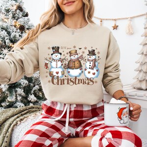 CHRISTMAS SNOWMAN SWEATSHIRT - Cute Snowman Sweatshirt, Christmas Sweatshirt for Women, Cute Winter Sweater, Christmas, Gift For Christmas