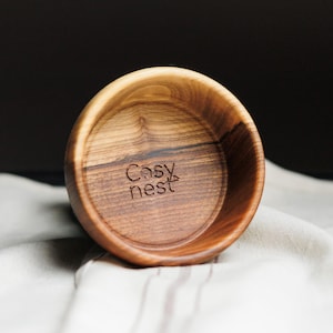 Handmade Walnut Wood Bowl – Rustic Kitchen Decor & Eco-Friendly Gift