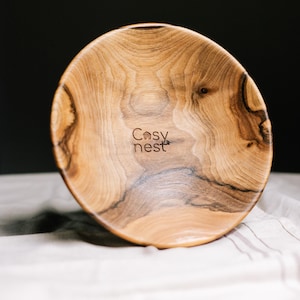 Handmade Walnut Wood Bowl – Rustic Kitchen Decor & Eco-Friendly Gift