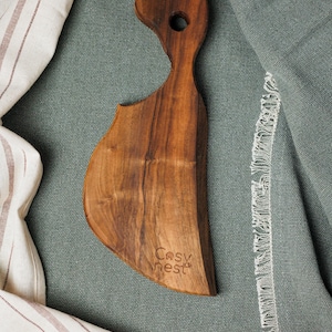 Handcrafted Walnut Wood Cutting Board | Solid Wooden Kitchen Board | Rustic Charcuterie & Serving Tray
