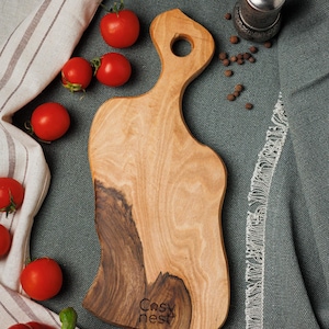 Handcrafted Walnut Wood Cutting Board | Solid Wooden Kitchen Board | Rustic Charcuterie & Serving Tray