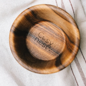Handmade Walnut Wood Bowl – Rustic Kitchen Decor & Eco-Friendly Gift
