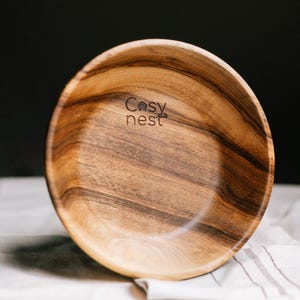 Handmade Walnut Wood Bowl – Rustic Kitchen Decor & Eco-Friendly Gift