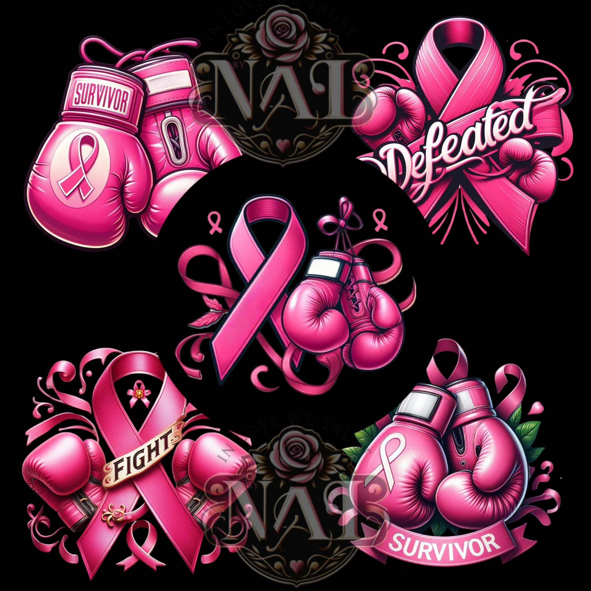 Awareness Ribbon Purple Cancer Print Boxing Gloves