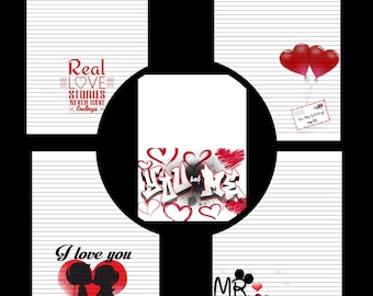 Love Notes Stationery: Writing Paper & Greeting Card (Download Only)