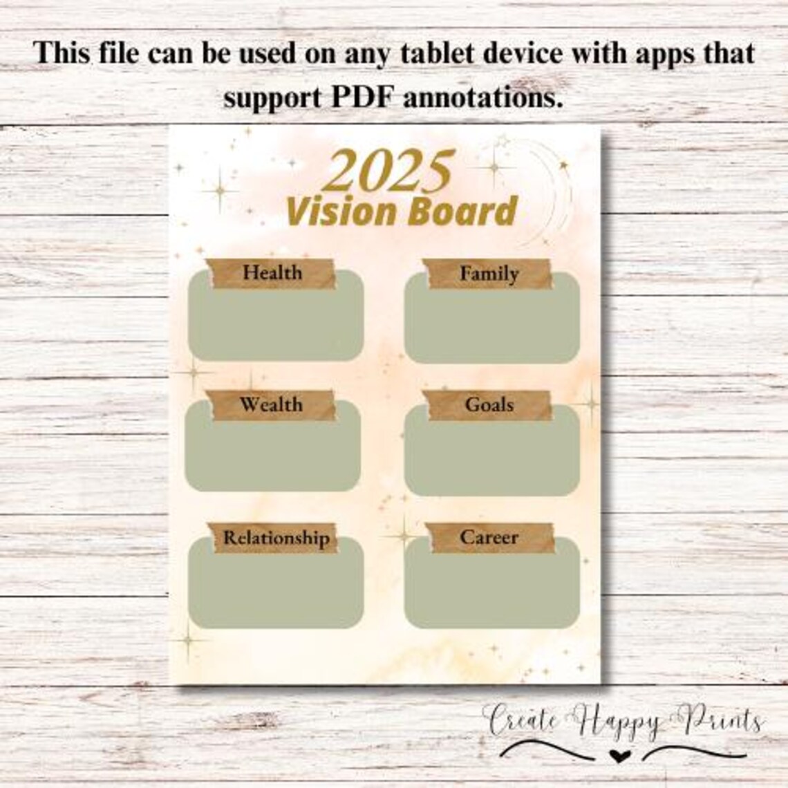 2025 Printable Vision Board - Digital Download - Etsy Canada