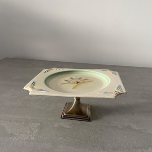 Square Cake Stand - Art Deco/ Royal Venton Ware John Steventon Burslem England - 1930