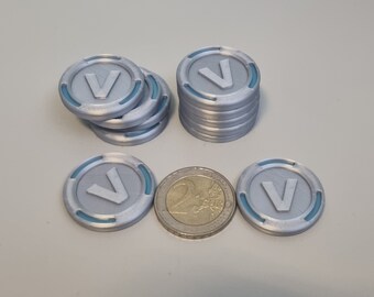 V coin - Gamer Token / Collector / Reward for Kids / Medaillon (Physical)