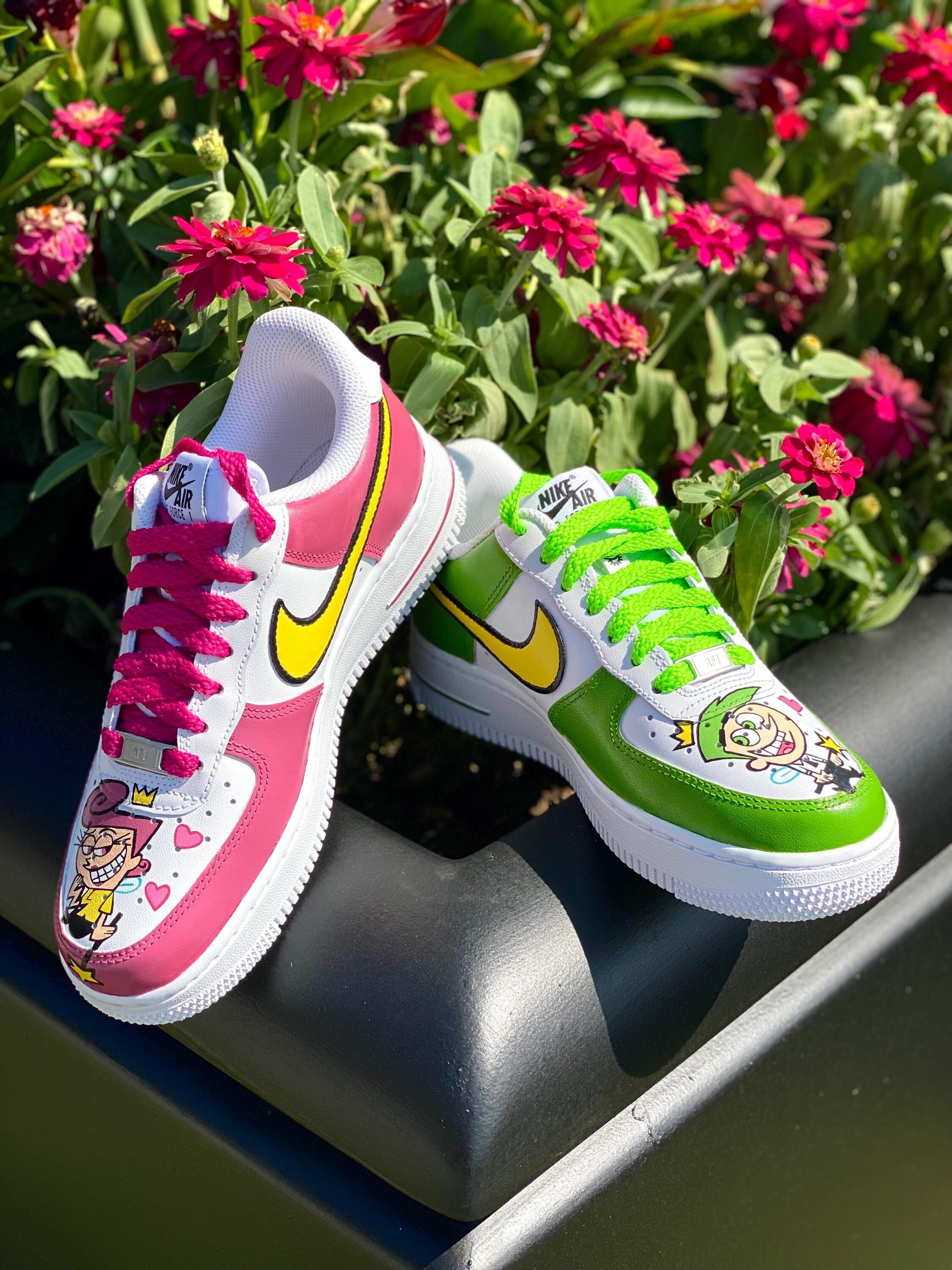 Fairly Odd Parents Hand painted Nike Air Force 1 Etsy