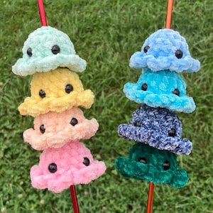 Made to Order Crochet Octopus Plushie, Mini Handmade Stuffed Animal, Kawaii Gift, Soft Amigurumi Octopus, Mini Octopus, Umbrella Octopus