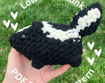 Low Sew Amigurumi Skunk Crochet Pattern, Market Prep (PDF Pattern)