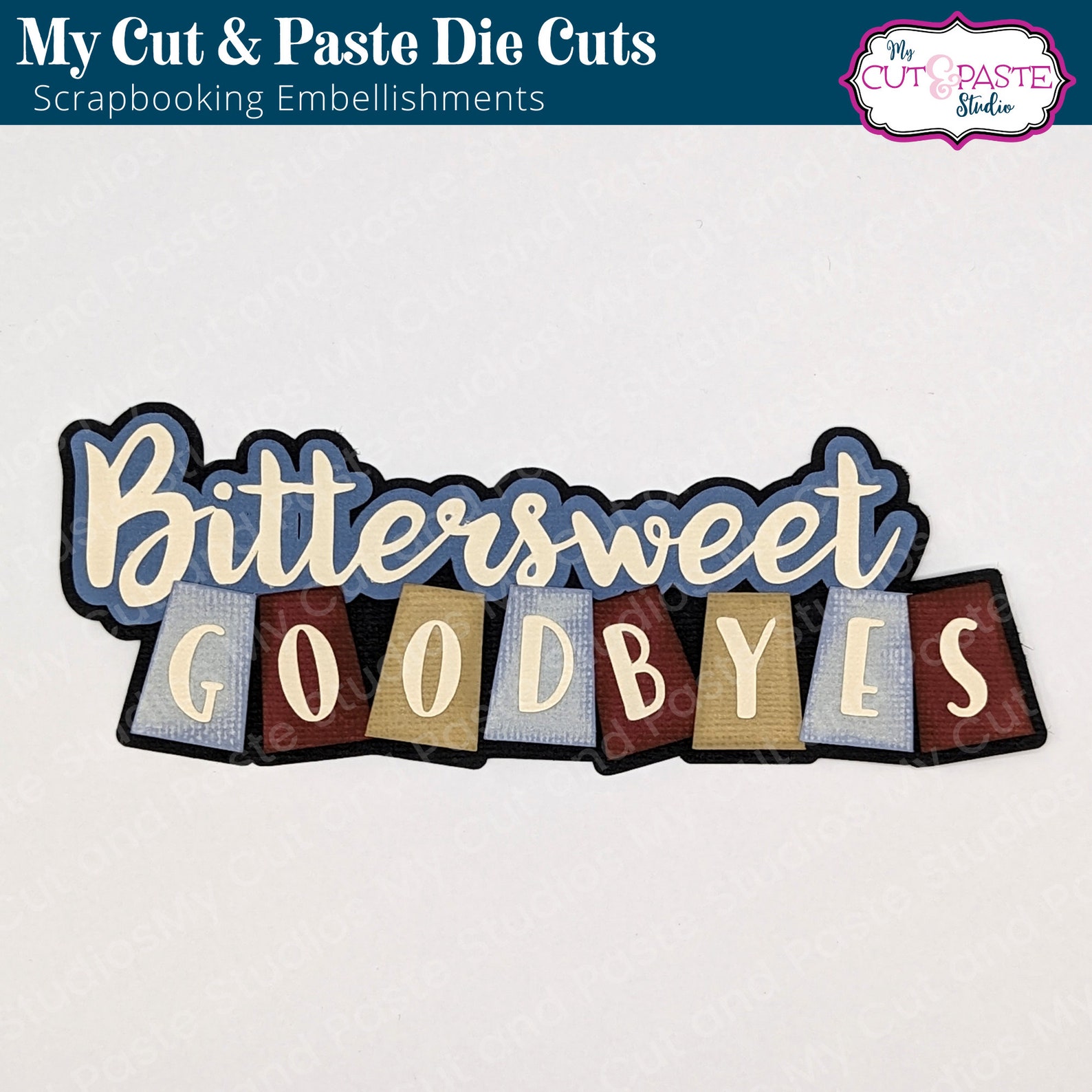 Bittersweet Goodbyes Scrapbooking Title, Goodbye Scrapbook