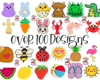 Interchangeable Door Hanger Attachment Pieces for Welcome Front Door Round Wood Sign