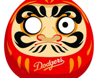 Dodger Daruma Sticker