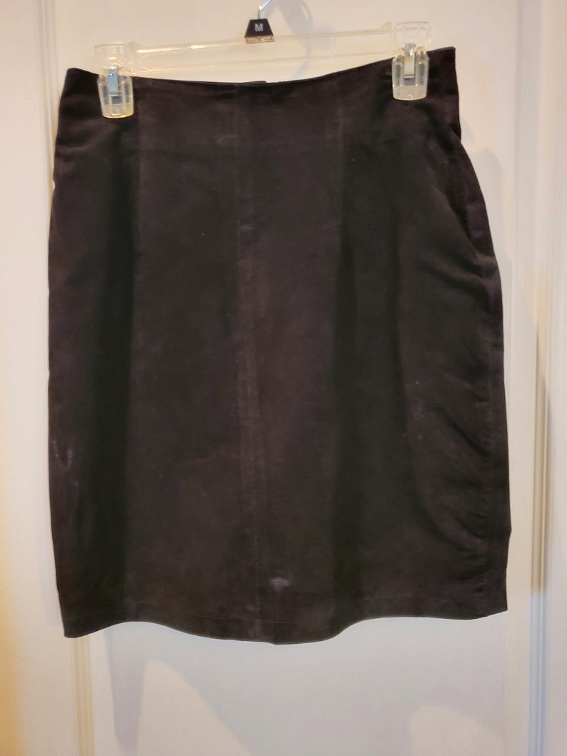 Vintage Black Suede Vest and Skirt Junior Size Medium - Etsy