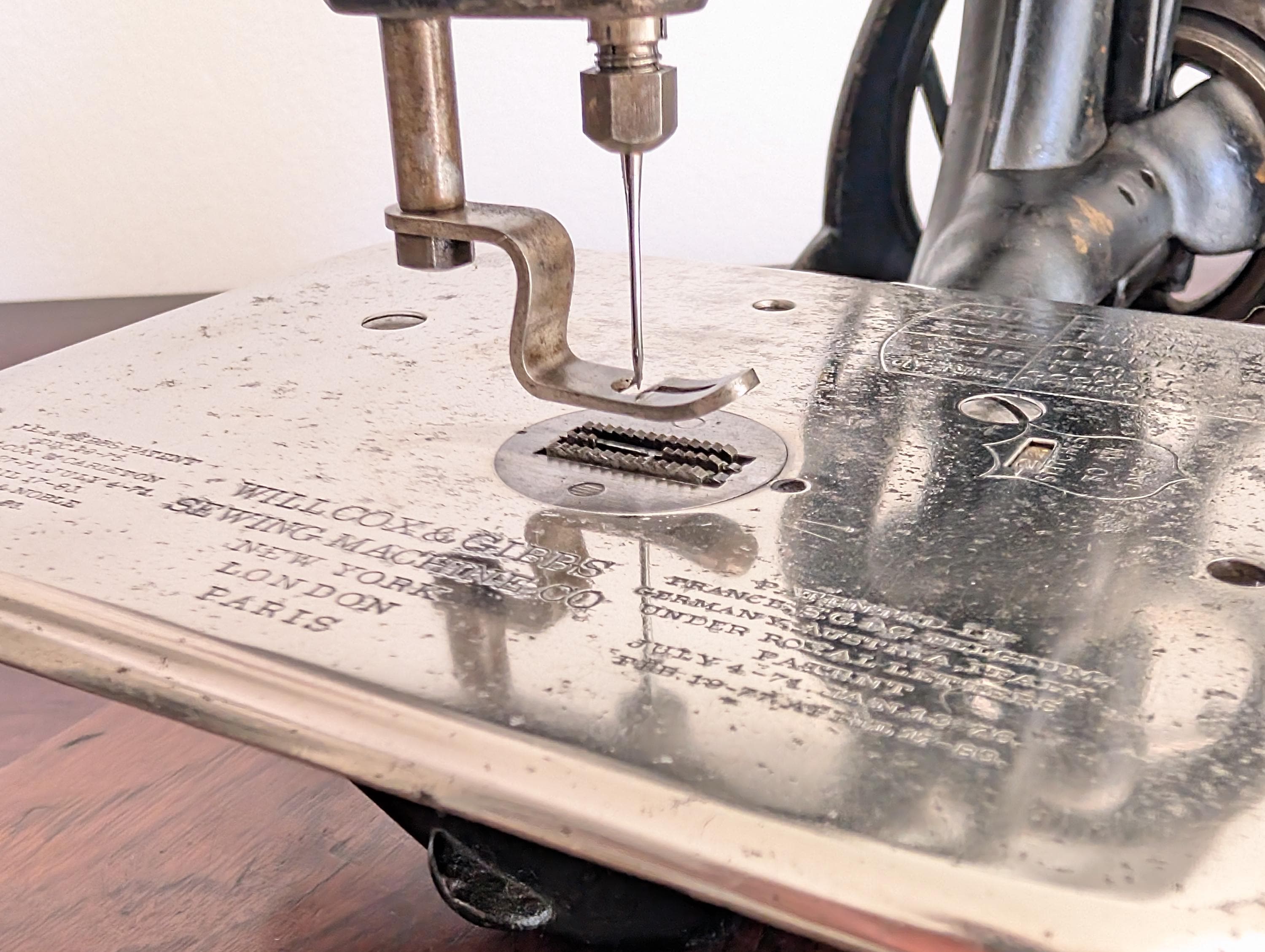 1888 Willcox & Gibbs Antique Hand Crank Sewing Machine Cast Iron