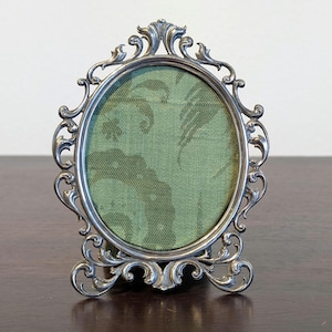 Antique silver picture frame with nice ornate design, hallmarked 800 silver original antique from Europe