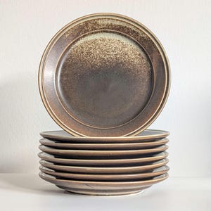 8 x mid century Porsgrund Norway Dishes vintage Earthy Stoneware Designed by Eystein Sandnes for Porsgrund Norway set of 8