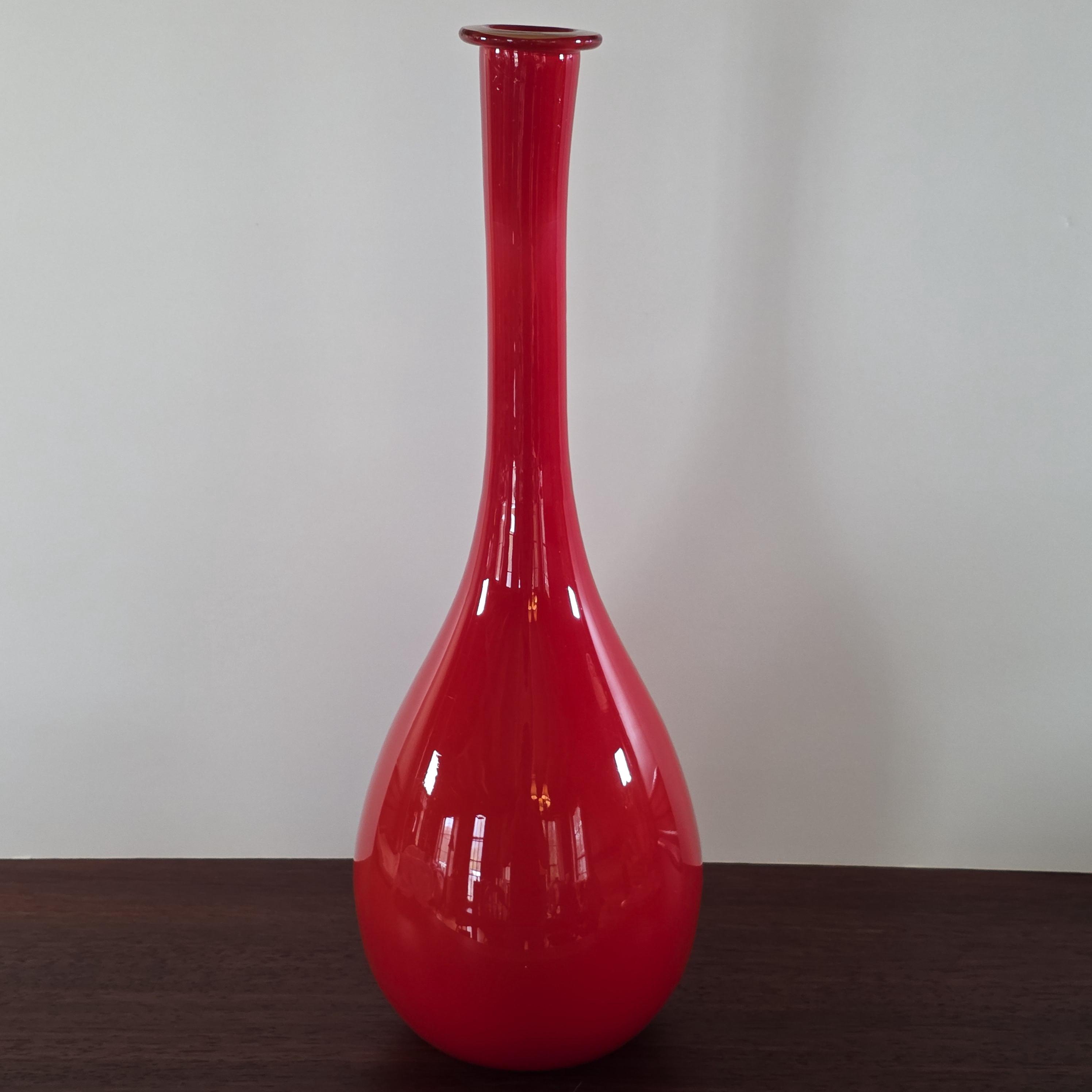 Murano Red Vase - Etsy