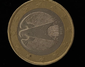 rare 2002 Germany euro coin.