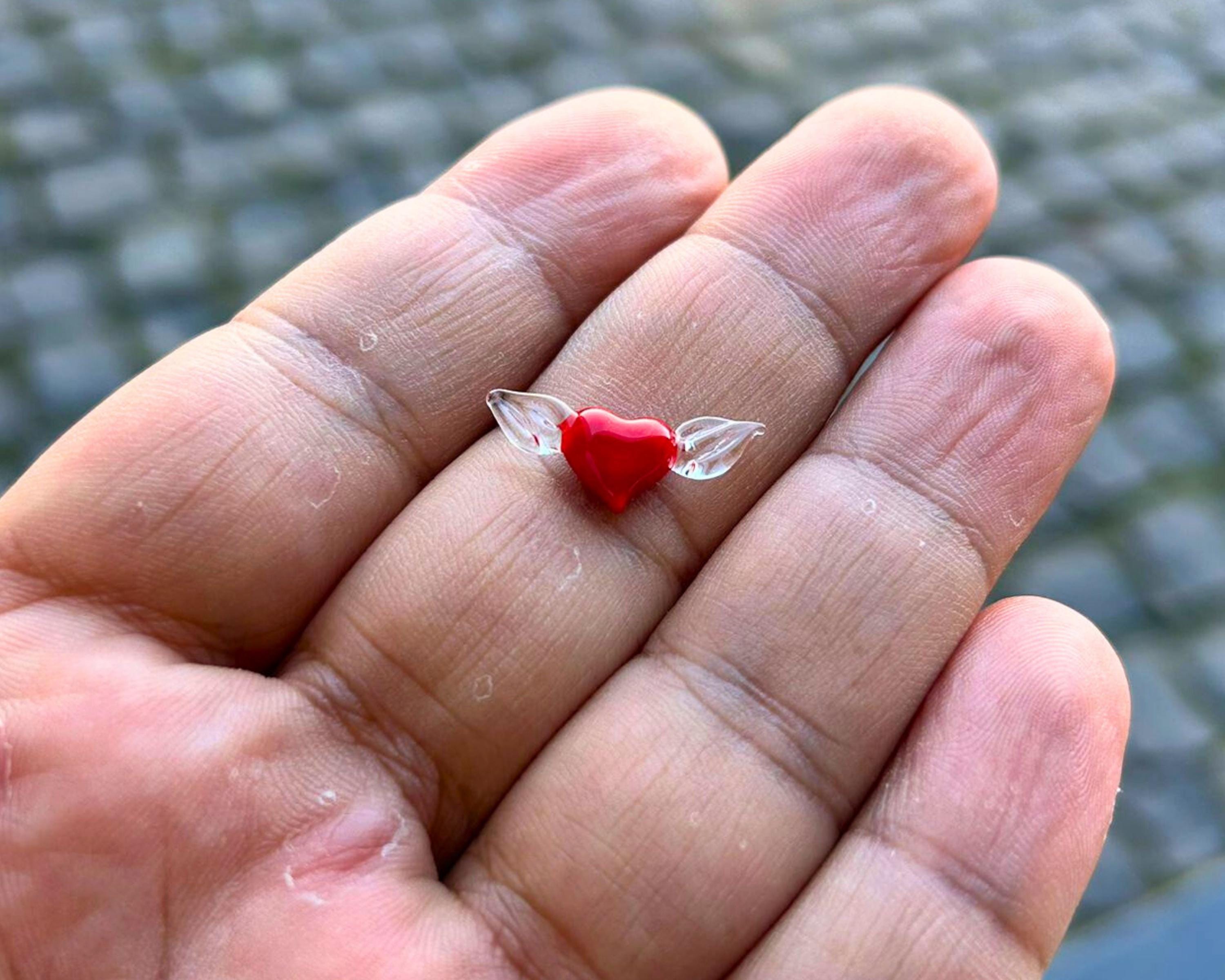 Miniature glass hearts - Etsy 日本