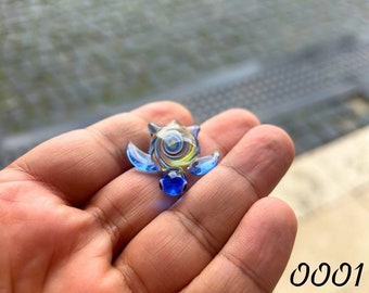 Caretta, Arte en vidrio, Animal en miniatura, Regalo para niños, Decoración de acuario, Adornos de tortuga,