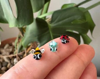 Handmade Murano Glass Miniature Animal Figurines, Tiny Decor