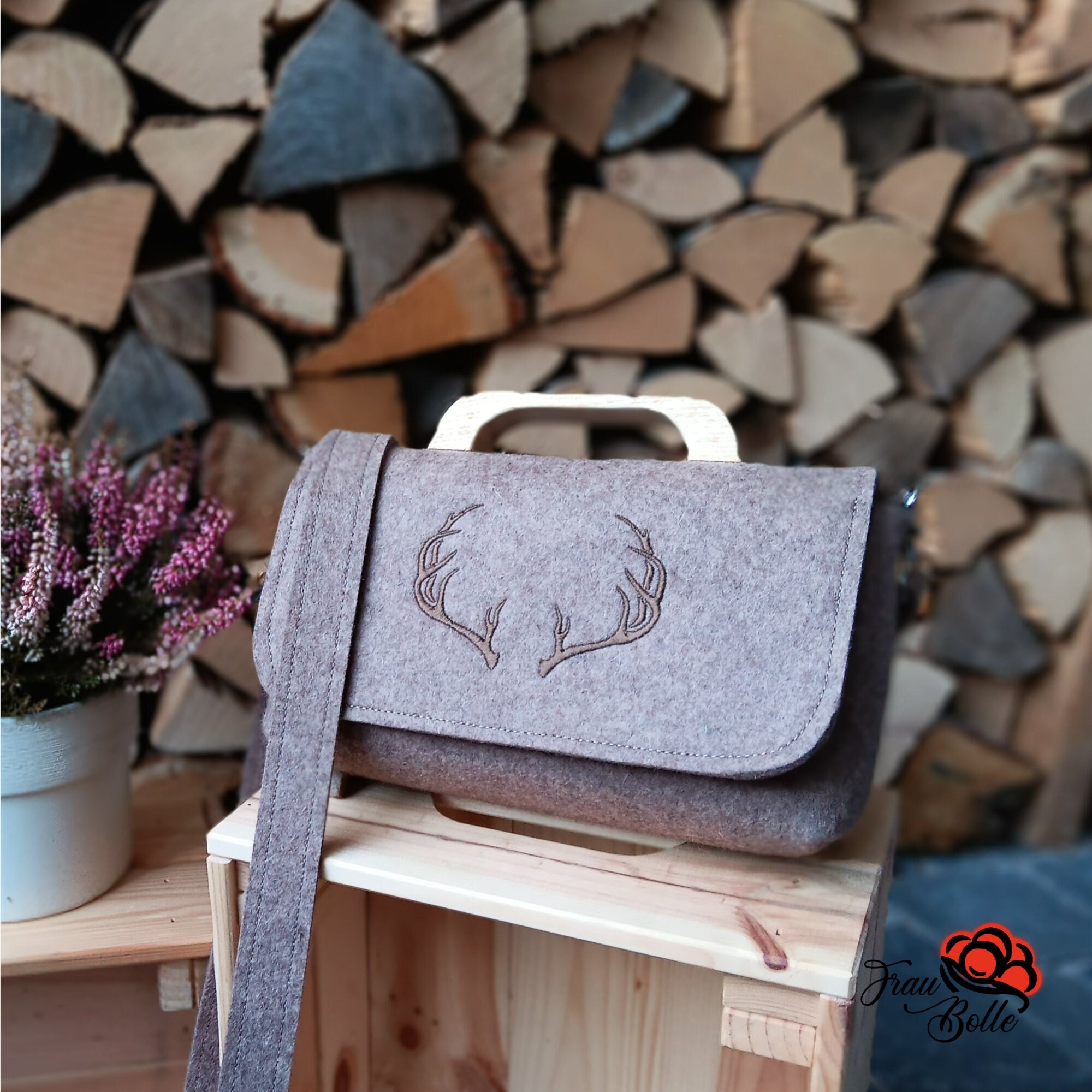 Filztasche holz