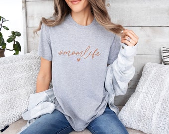 Mom Shirts, Momlife Shirt, #MOMLIFE, Simple Mom Life with Heart, Gift for Mom, Mom Life Shirt, Shirts for Moms, Mothers Day Gift, plus size