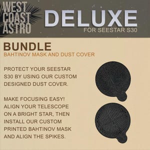 ZWO Seestar S30 - Deluxe Bundle (Bahtinov Mask and Dust Cover)