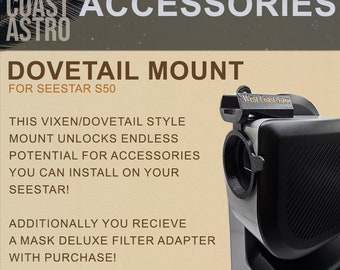 ZWO Seestar S50 - Dovetail Mount (Dovetail Mount and Filter Adapter)