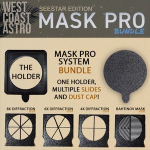 ZWO Seestar S50 - MASK PRO Bundle (Bahtinov, Diffraction Spike, Dust Cover)